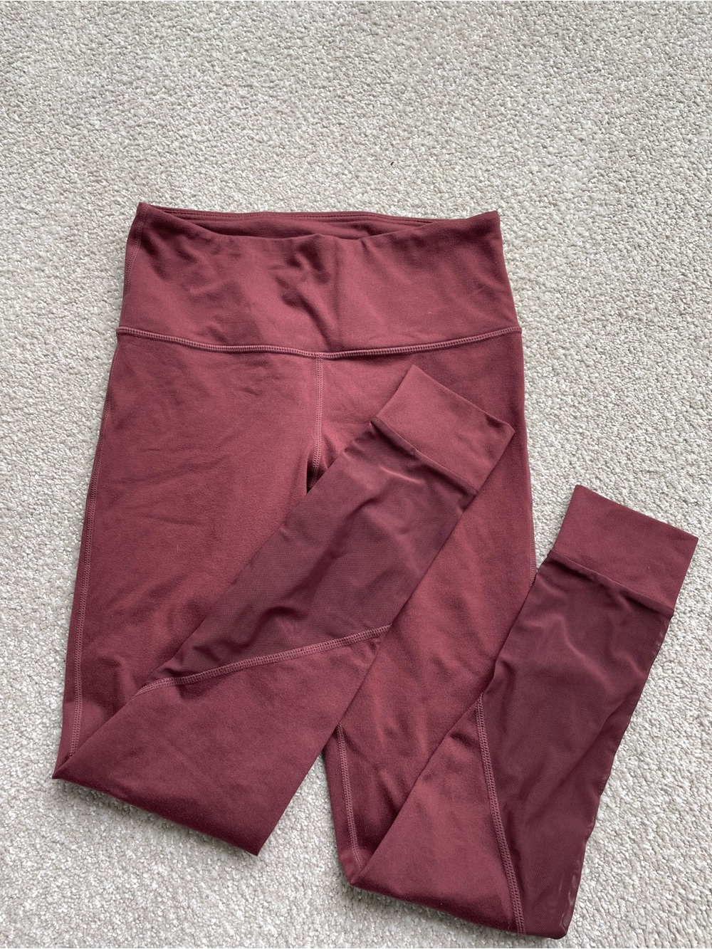 Women’s High-Waist Burgundy Active Leggings